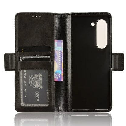 For Samsung Galaxy Z Fold6 5G Phone Case Vintage PU Leather Wallet Stand Shockproof Cover