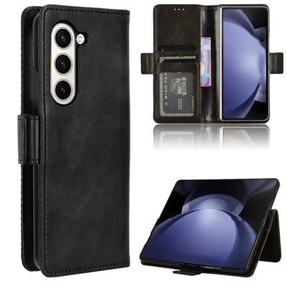 For Samsung Galaxy Z Fold6 5G Phone Case Vintage PU Leather Wallet Stand Shockproof Cover