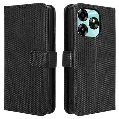 For Umidigi G6 Protective Case PU Leather Diamond Texture Phone Cover