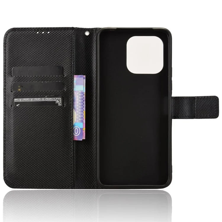 For Umidigi G6 Protective Case PU Leather Diamond Texture Phone Cover