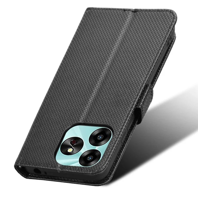 For Umidigi G6 Protective Case PU Leather Diamond Texture Phone Cover