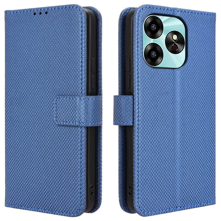 For Umidigi G6 Protective Case PU Leather Diamond Texture Phone Cover
