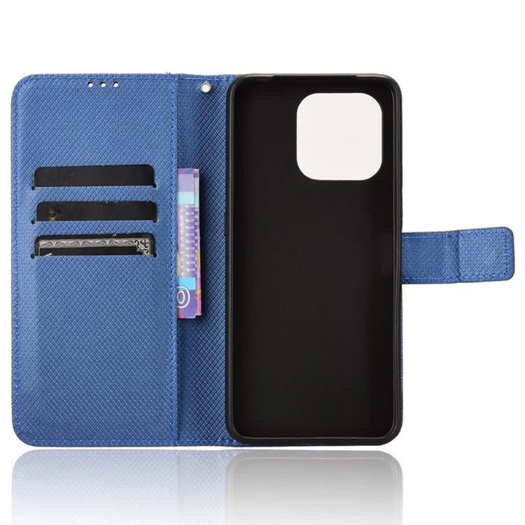 For Umidigi G6 Protective Case PU Leather Diamond Texture Phone Cover