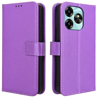 For Umidigi G6 Protective Case PU Leather Diamond Texture Phone Cover
