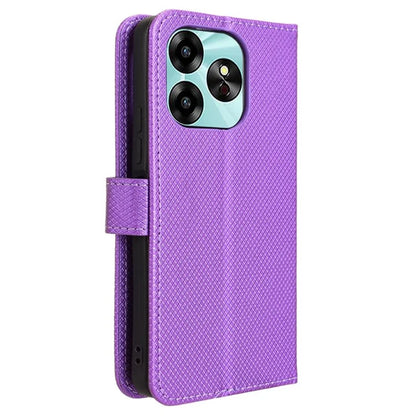 For Umidigi G6 Protective Case PU Leather Diamond Texture Phone Cover