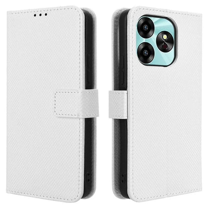 For Umidigi G6 Protective Case PU Leather Diamond Texture Phone Cover