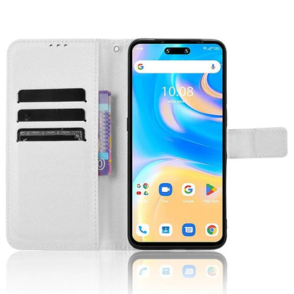 For Umidigi G6 Protective Case PU Leather Diamond Texture Phone Cover