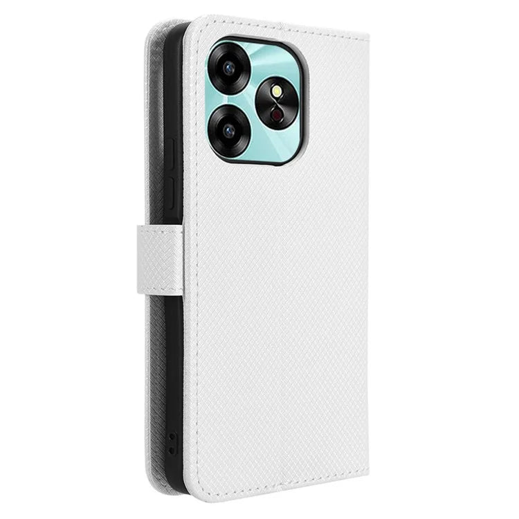 For Umidigi G6 Protective Case PU Leather Diamond Texture Phone Cover