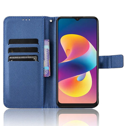 For TCL 50 LE Shockproof Case PU Leather Diamond Texture Phone Cover