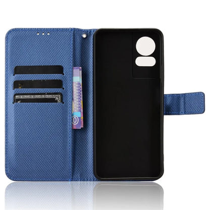 For TCL 50 LE Shockproof Case PU Leather Diamond Texture Phone Cover