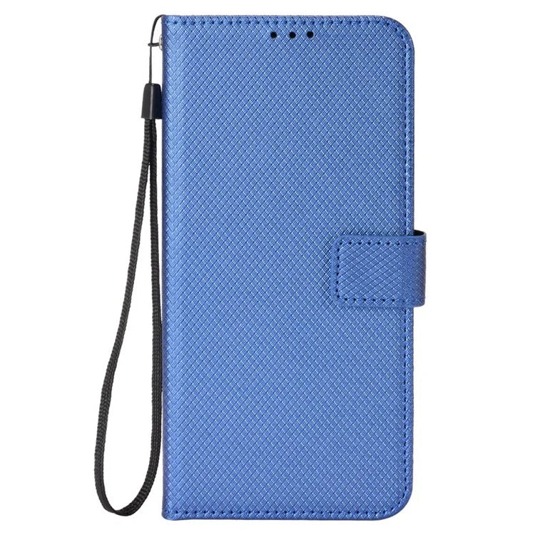 For TCL 50 LE Shockproof Case PU Leather Diamond Texture Phone Cover