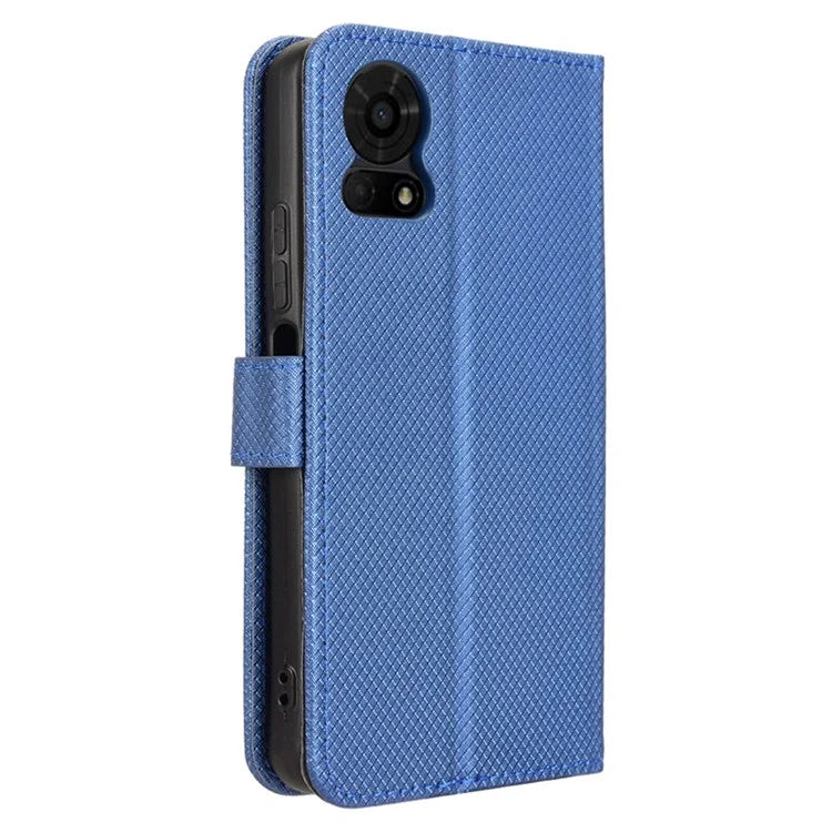 For TCL 50 LE Shockproof Case PU Leather Diamond Texture Phone Cover