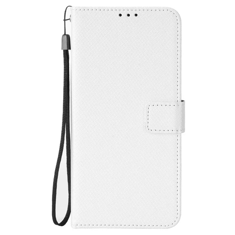 For TCL 50 LE Shockproof Case PU Leather Diamond Texture Phone Cover