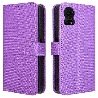 For TCL 50 LE Shockproof Case PU Leather Diamond Texture Phone Cover