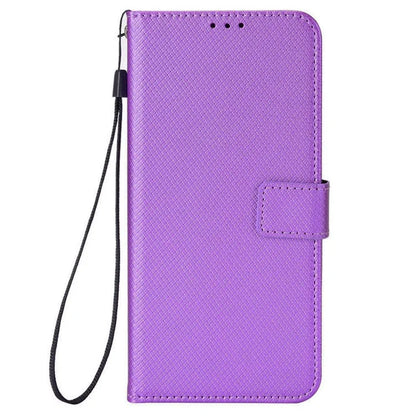 For TCL 50 LE Shockproof Case PU Leather Diamond Texture Phone Cover