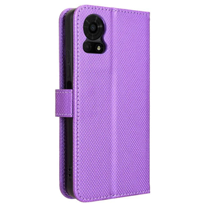 For TCL 50 LE Shockproof Case PU Leather Diamond Texture Phone Cover