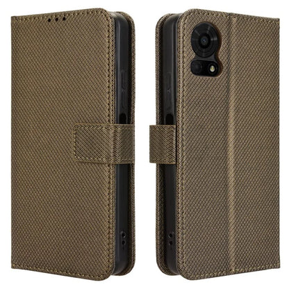 For TCL 50 LE Shockproof Case PU Leather Diamond Texture Phone Cover