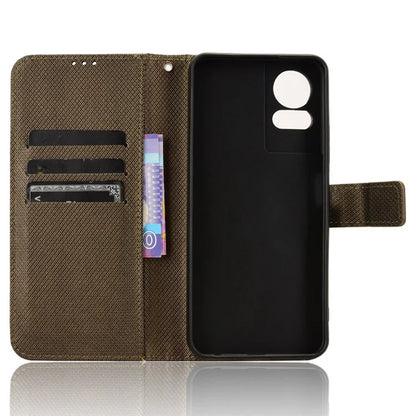 For TCL 50 LE Shockproof Case PU Leather Diamond Texture Phone Cover