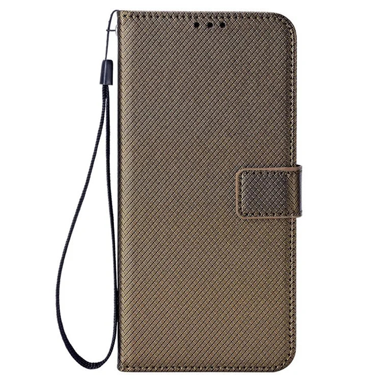 For TCL 50 LE Shockproof Case PU Leather Diamond Texture Phone Cover