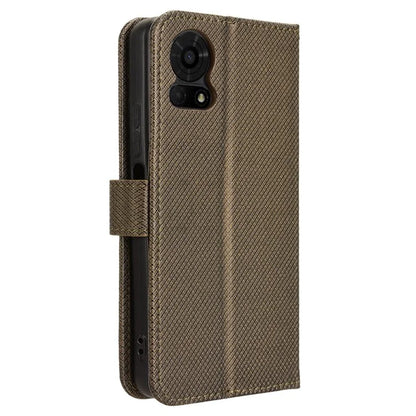 For TCL 50 LE Shockproof Case PU Leather Diamond Texture Phone Cover