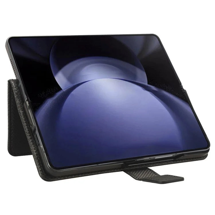 For Samsung Galaxy Z Fold6 5G Case with Pencil Holder, PU Leather Diamond Texture Wallet Phone Cover