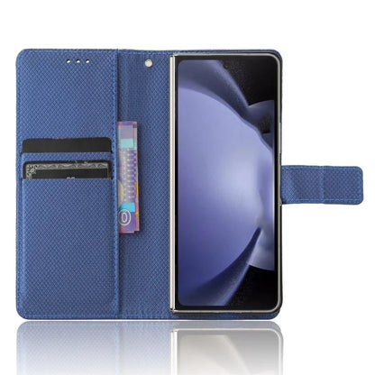 For Samsung Galaxy Z Fold6 5G Case with Pencil Holder, PU Leather Diamond Texture Wallet Phone Cover