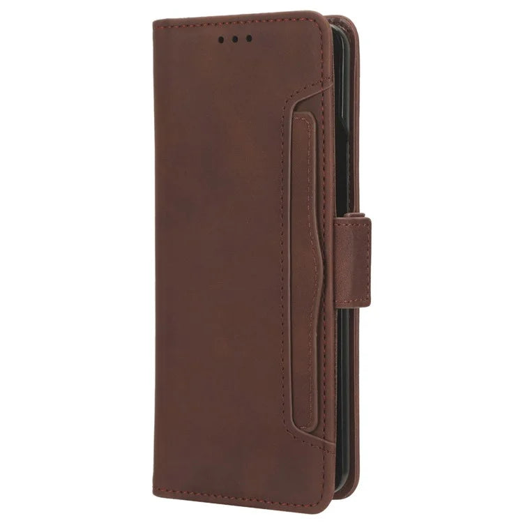 For Samsung Galaxy Z Fold6 5G Stand Case with Pencil Slot Anti-Scratch Leather Phone Cover
