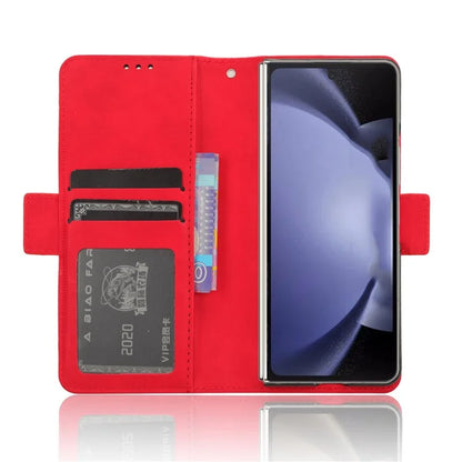 For Samsung Galaxy Z Fold6 5G Stand Case with Pencil Slot Anti-Scratch Leather Phone Cover