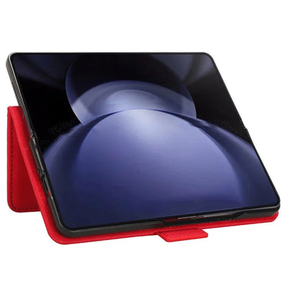 For Samsung Galaxy Z Fold6 5G Stand Case with Pencil Slot Anti-Scratch Leather Phone Cover