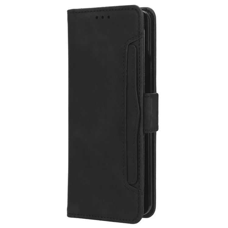 For Samsung Galaxy Z Fold6 5G Stand Case with Pencil Slot Anti-Scratch Leather Phone Cover