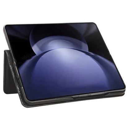 For Samsung Galaxy Z Fold6 5G Case with Pencil Holder Retro PU Leather Phone Cover