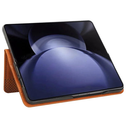 For Samsung Galaxy Z Fold6 5G Case with Pencil Holder Retro PU Leather Phone Cover