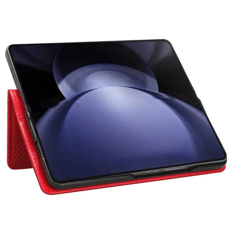 For Samsung Galaxy Z Fold6 5G Case with Pencil Holder Retro PU Leather Phone Cover