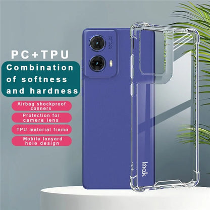 IMAK For Motorola Moto G85 5G  /  S50 Neo 5G Clear Case PC+TPU Phone Cover Airbag Corners