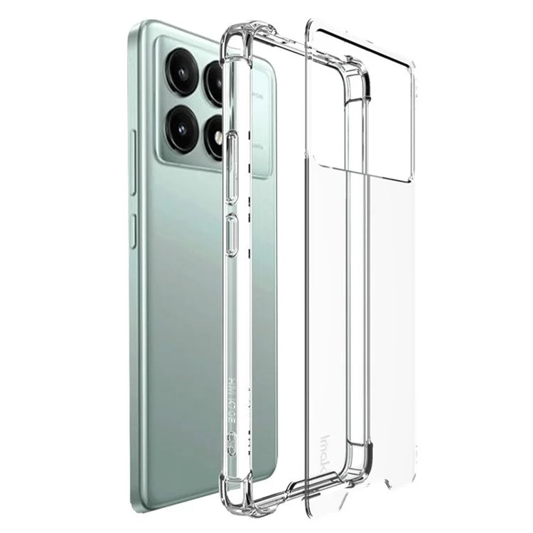 IMAK For Xiaomi Redmi K70E 5G  /  Poco X6 Pro 5G Clear Case PC+TPU Shockproof Phone Cover