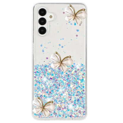 For Samsung Galaxy S24 FE Case Glowing in Dark 3D Butterfly Epoxy TPU Phone Cover