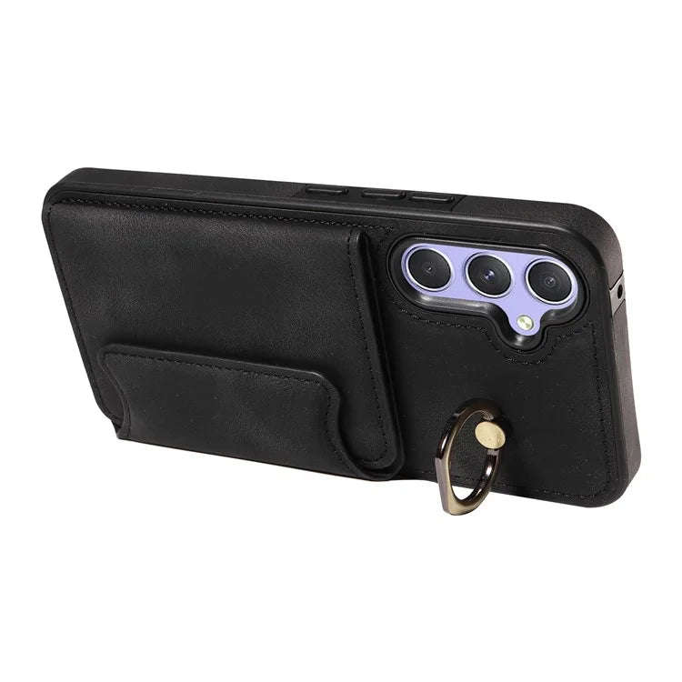 001 For Samsung Galaxy A54 5G Case Card Slots Leather Back Cover Anti-Drop Kickstand