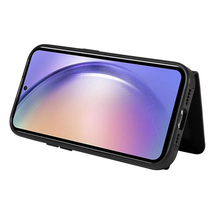 001 For Samsung Galaxy A54 5G Case Card Slots Leather Back Cover Anti-Drop Kickstand