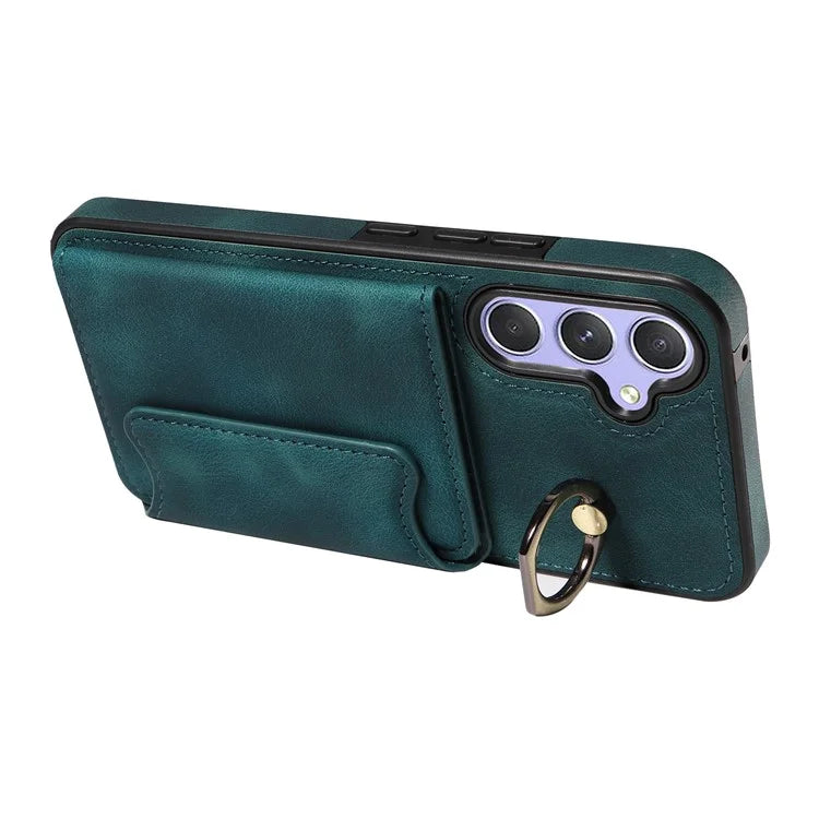 001 For Samsung Galaxy A54 5G Case Card Slots Leather Back Cover Anti-Drop Kickstand