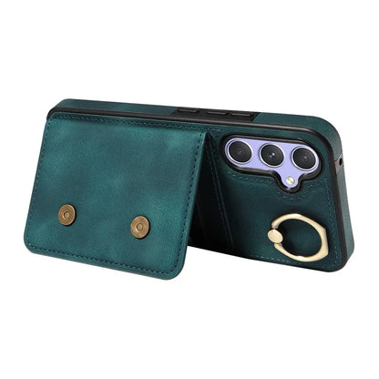 001 For Samsung Galaxy A54 5G Case Card Slots Leather Back Cover Anti-Drop Kickstand