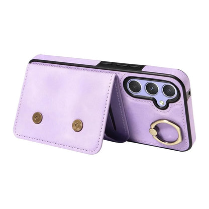 001 For Samsung Galaxy A54 5G Case Card Slots Leather Back Cover Anti-Drop Kickstand