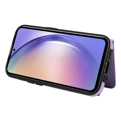 001 For Samsung Galaxy A54 5G Case Card Slots Leather Back Cover Anti-Drop Kickstand