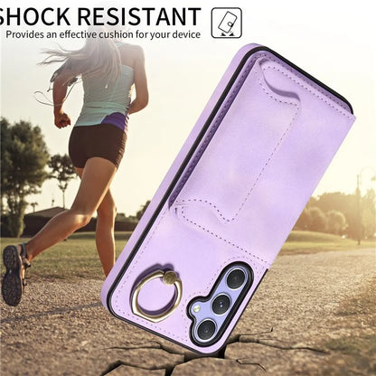 001 For Samsung Galaxy A54 5G Case Card Slots Leather Back Cover Anti-Drop Kickstand