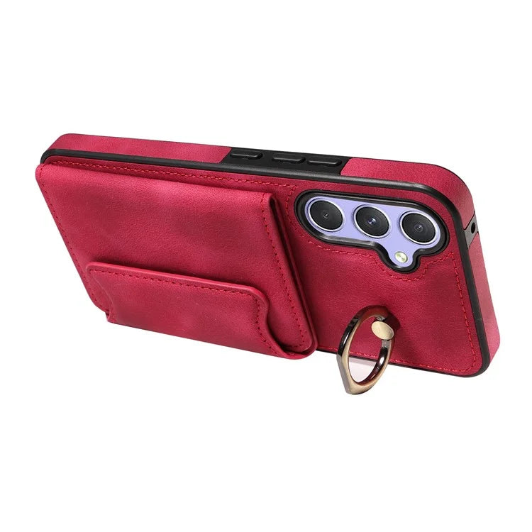 001 For Samsung Galaxy A54 5G Case Card Slots Leather Back Cover Anti-Drop Kickstand