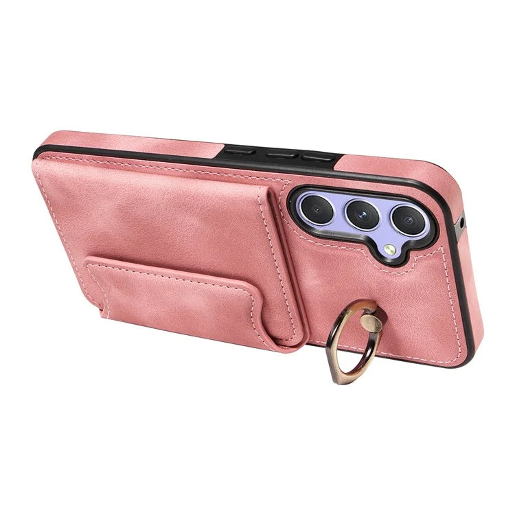 001 For Samsung Galaxy A54 5G Case Card Slots Leather Back Cover Anti-Drop Kickstand