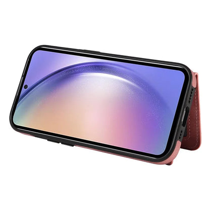 001 For Samsung Galaxy A54 5G Case Card Slots Leather Back Cover Anti-Drop Kickstand