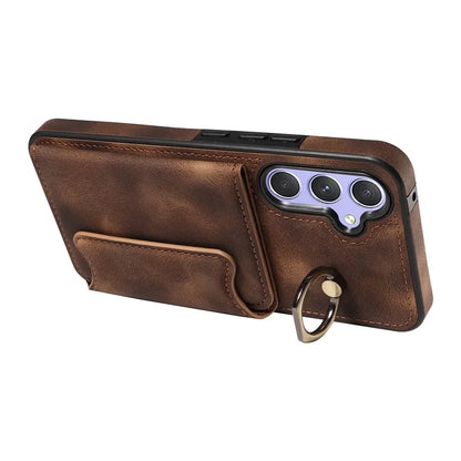 001 For Samsung Galaxy A54 5G Case Card Slots Leather Back Cover Anti-Drop Kickstand