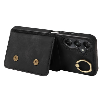 001 For Samsung Galaxy A05s 4G Case Leather + TPU Phone Cover 360-Degree Ring Holder