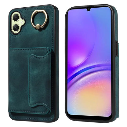 001 For Samsung Galaxy A05 4G Case Secure-Grip Kickstand Leather + TPU Phone Cover
