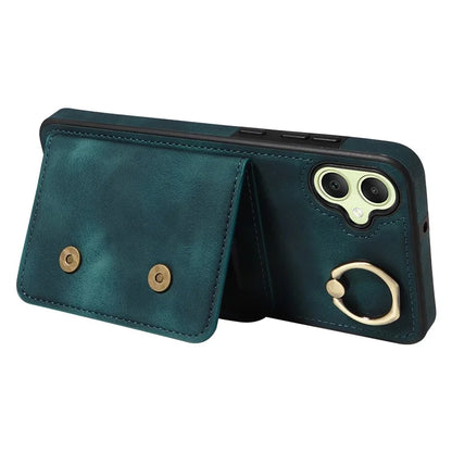 001 For Samsung Galaxy A05 4G Case Secure-Grip Kickstand Leather + TPU Phone Cover